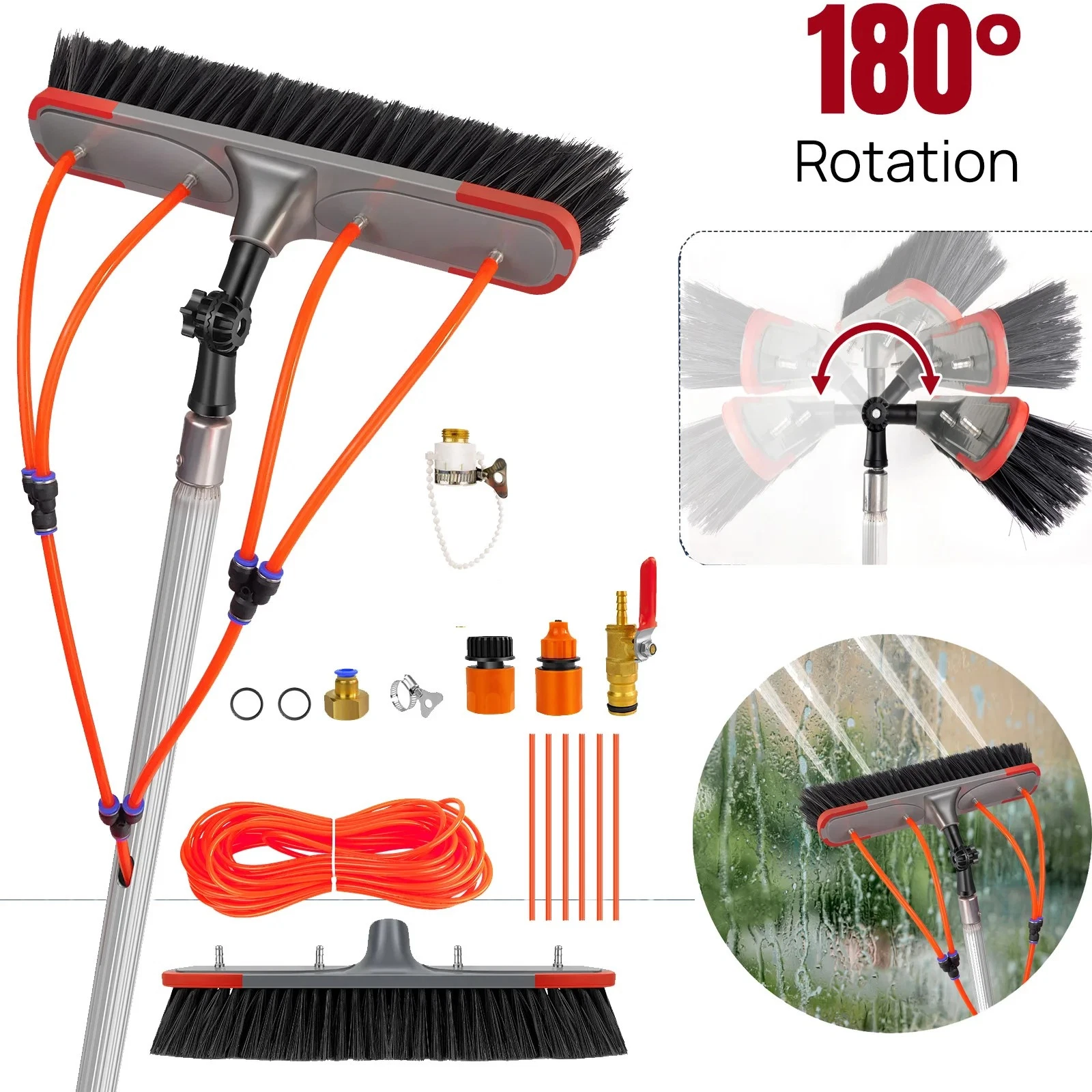 7m Water-Fed Pole Brush Kit